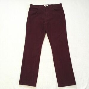 GOODTHREADS Mens Burgundy Corduroy Pants Size 36W x 33L Straight Leg